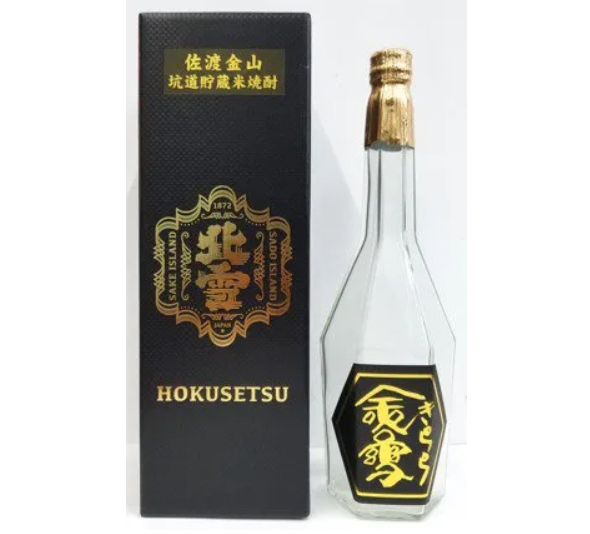 北雪 /佐渡金山坑道貯蔵米焼酎 金雪きらら 専用箱付き720ml【常温同梱